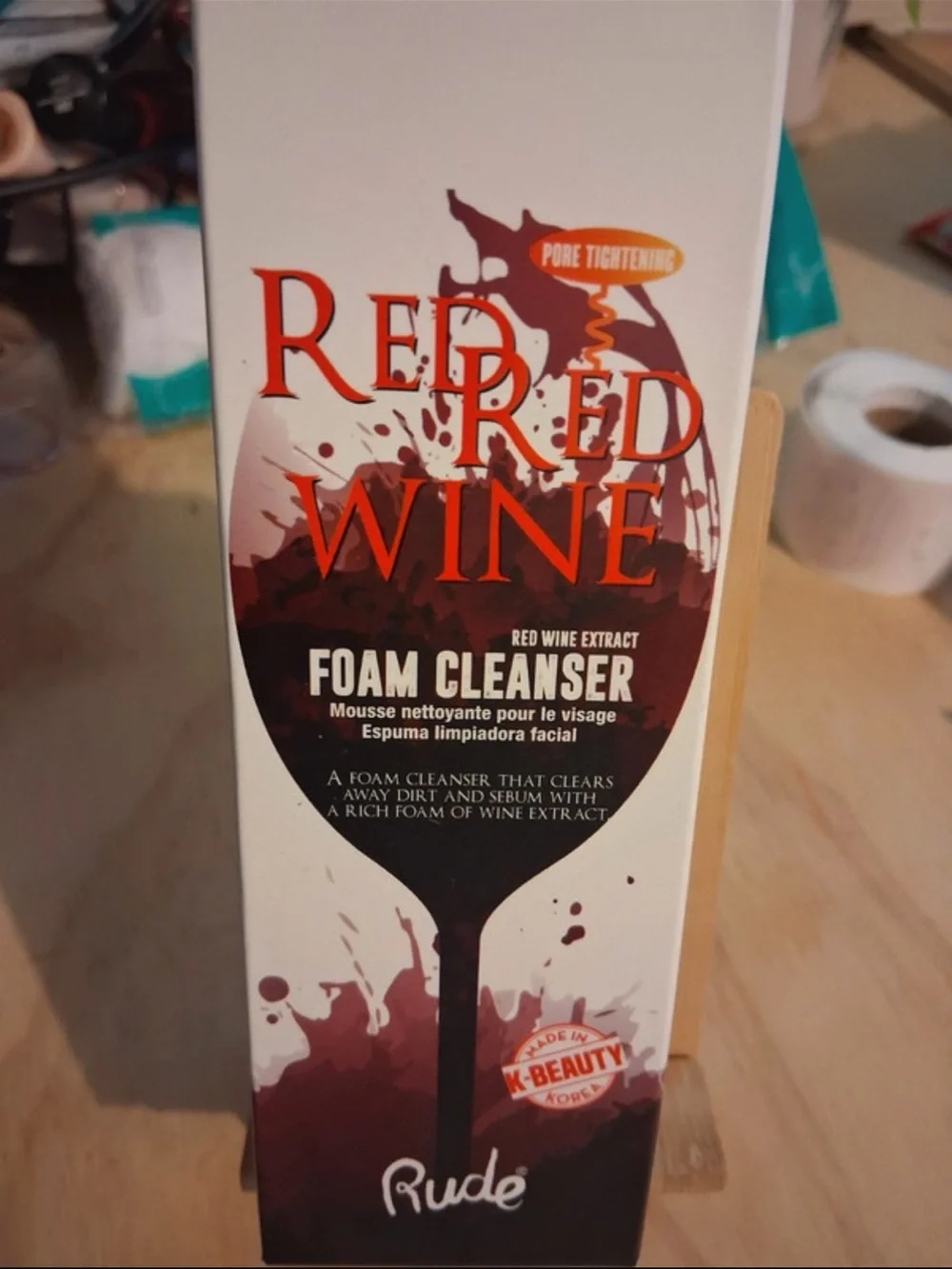 RUDE Red Red Wine Foam Cleanser - Red & White Packaging